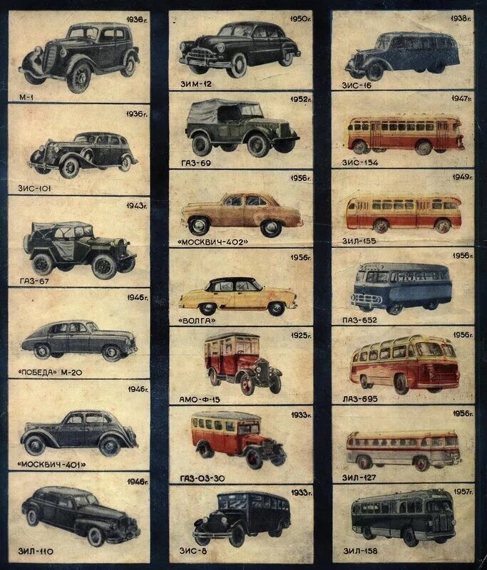 Марки машин ссср фото Автомобили СССР - 1924-1958. #Винтаж# Ссср# Антиквариат 2023 Art-VINTAGE(Антиква