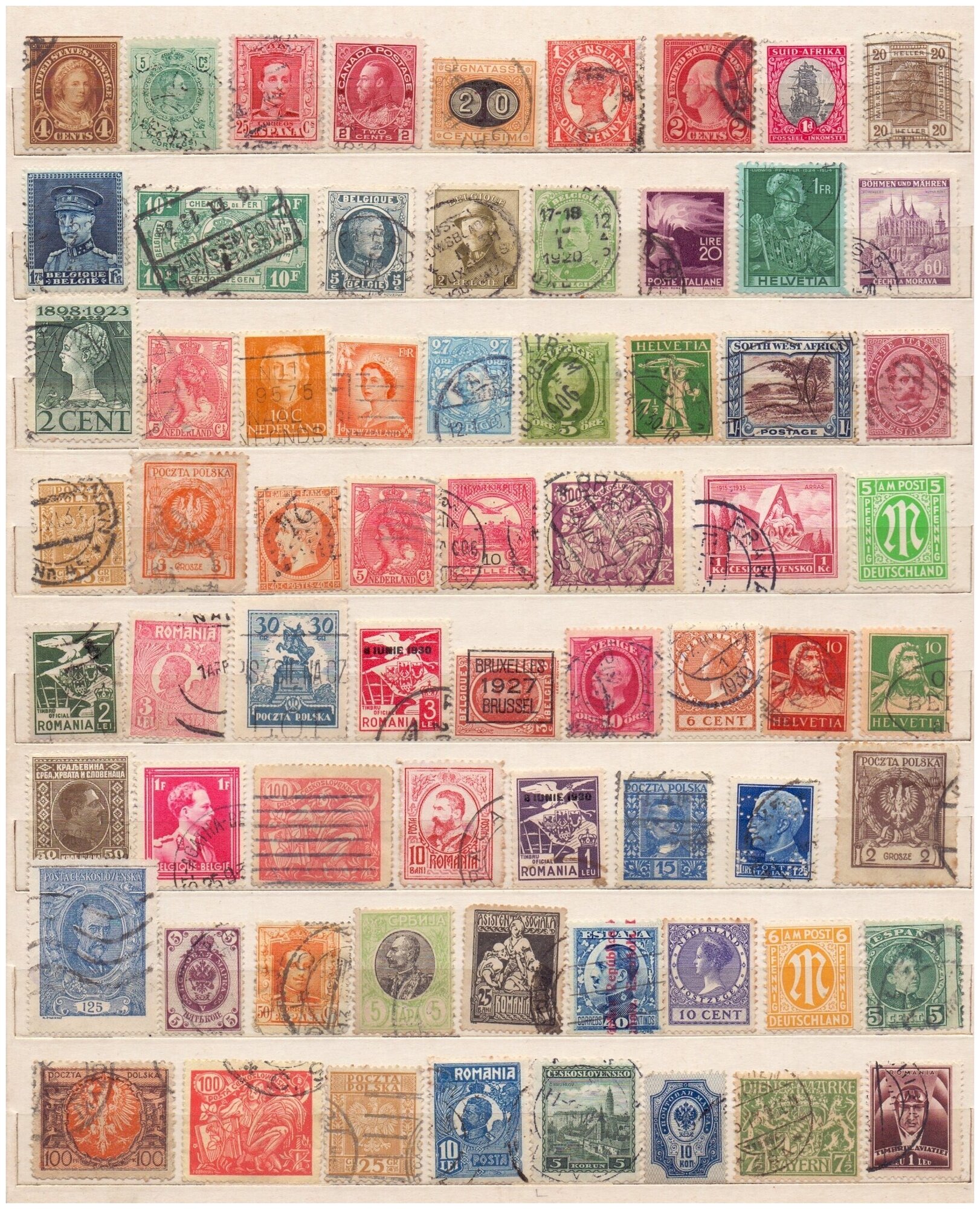 Марки мира фото Почтовые марки Мира. 1875-1945 годы. Разное. Интересная подборка. Набор 68 марок