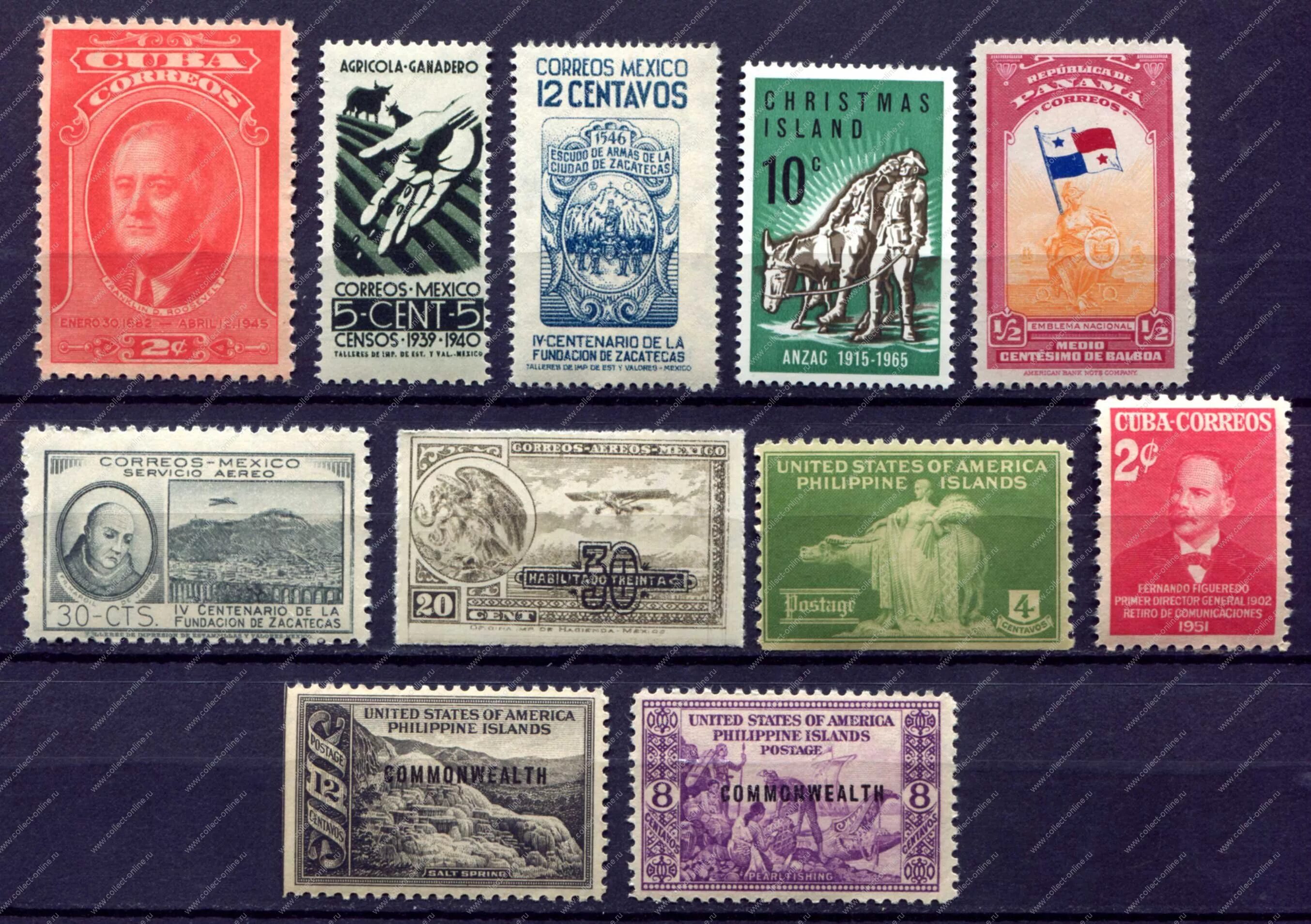 Марки мира фото и цены Collect-Online - интернет-магазин для коллекционеров: 11 разных старых марок мир