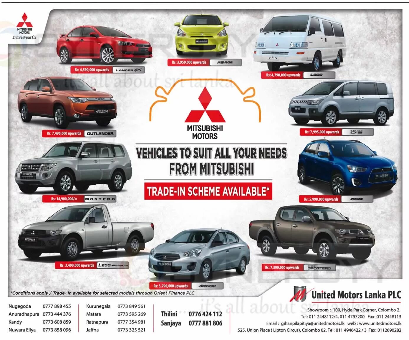 Марки митсубиси список с фото Mitsubishi Brand New car, Van and SUV Prices in Srilanka - Updated August 2014 -