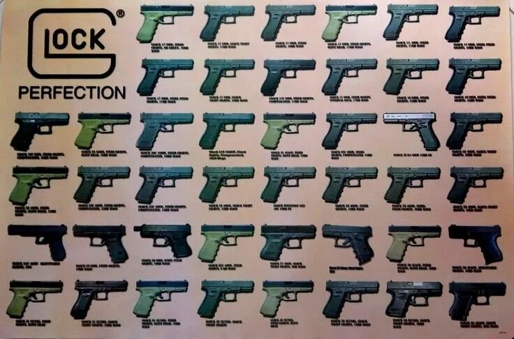 Марки пистолетов список с фото и названиями Pin em POSTER