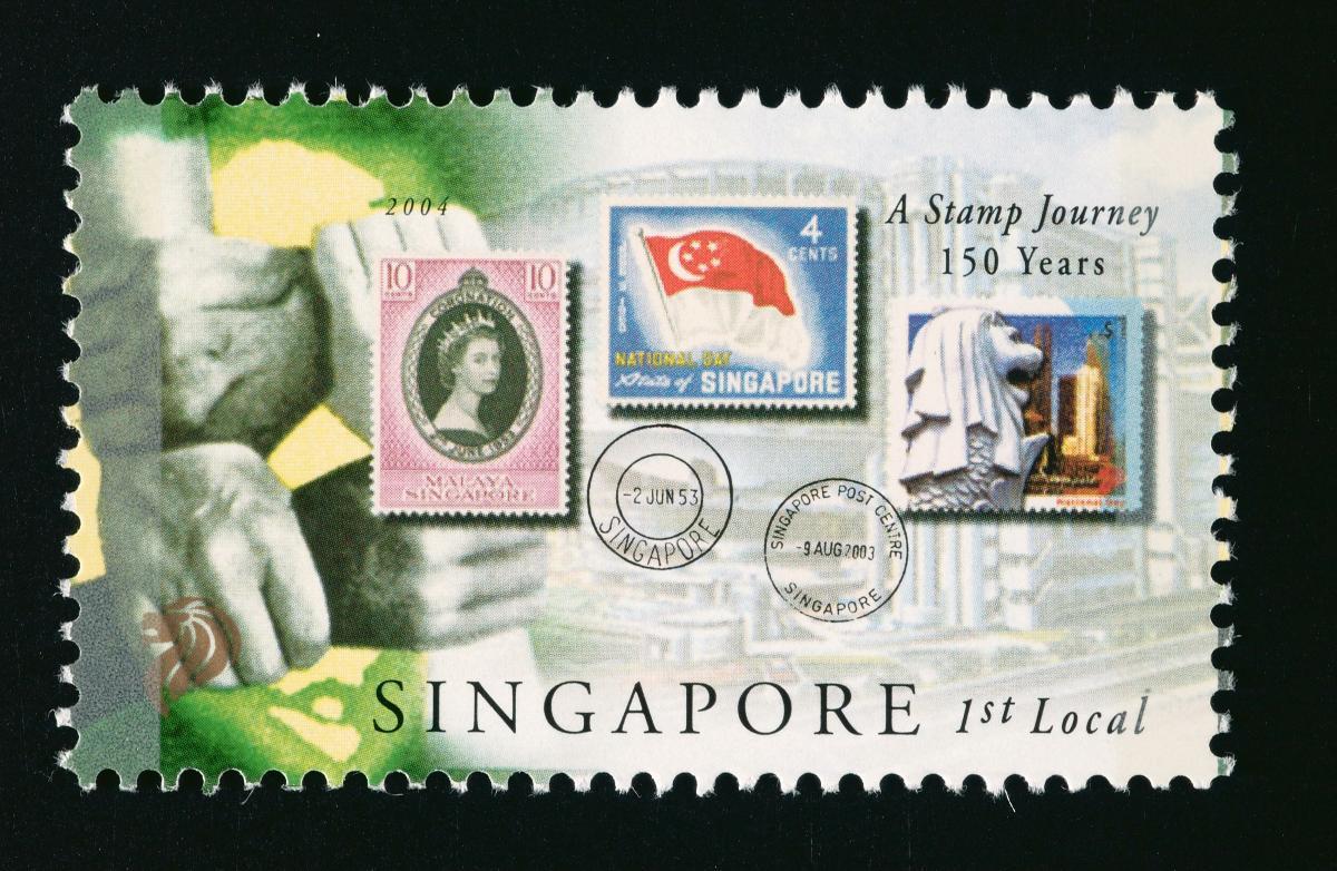Марки пост фото A set of four stamps commemorating the 150th anniversary of the first use of sta