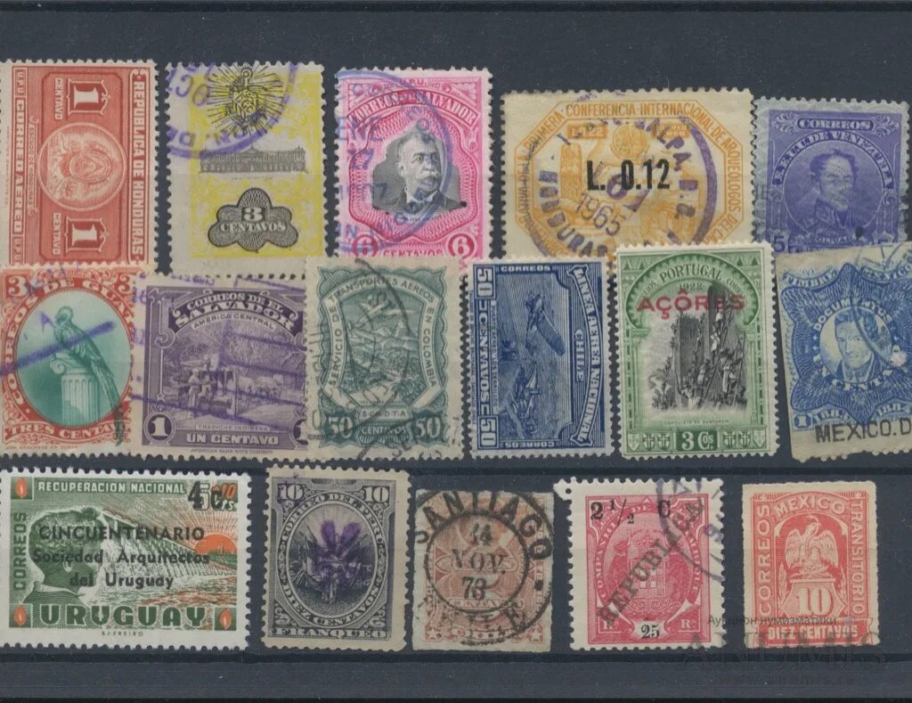 Марки старые фото Лот почтовых марок, Америка, 16 шт. Лот № 3684. Аукцион № 191. - ANUMIS