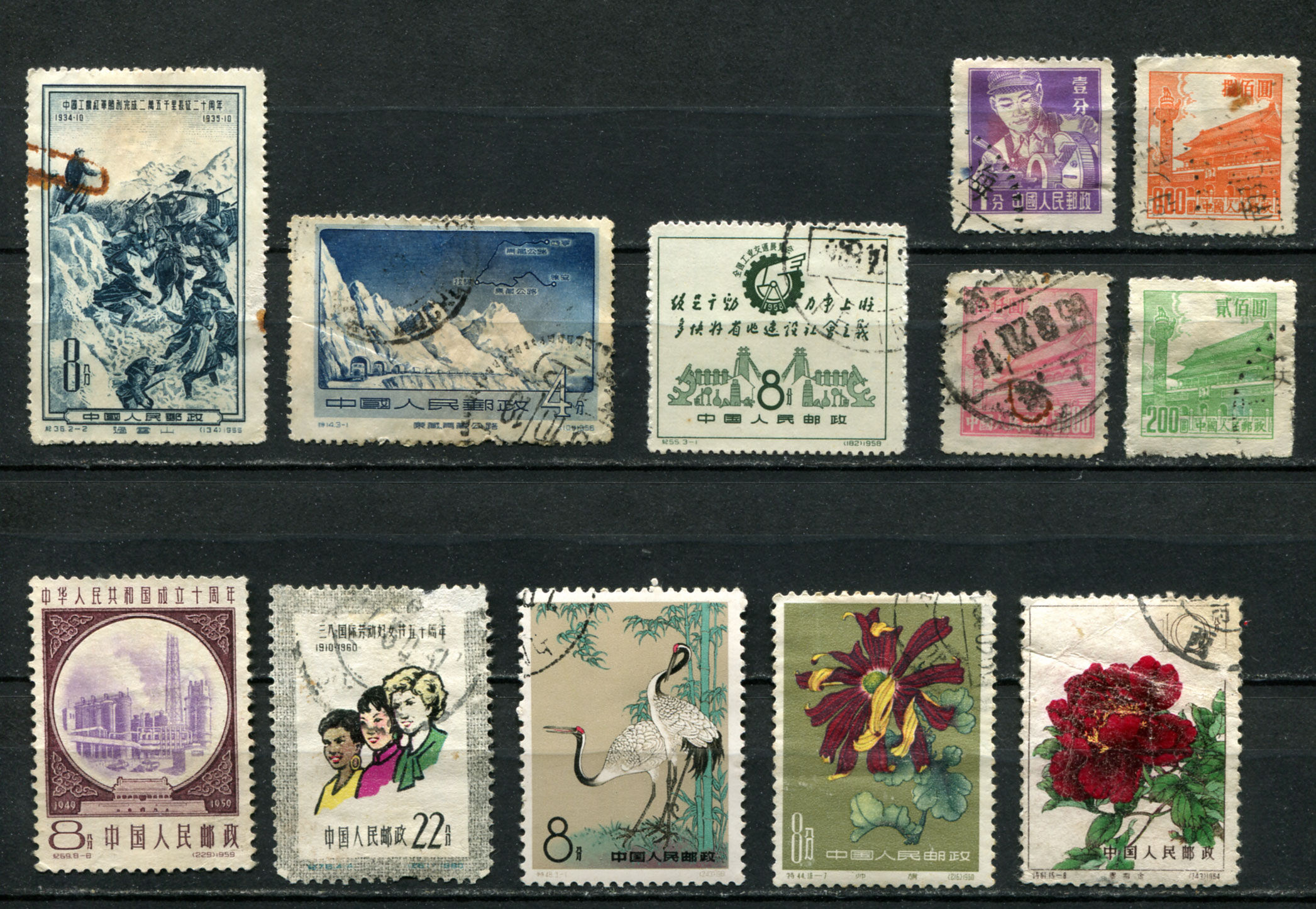 Марки старые фото Invest Collect - p2p-сервис продажи предметов коллекционирования: КНР 1954-1964 
