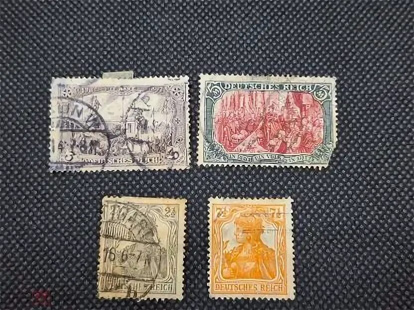 Марки старые фото Почтовая марка Старинные Германия 1916 - 1919 г , 4 шт