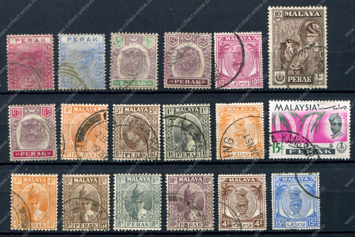 Марки цены фото Collect-Online - интернет-магазин для коллекционеров: Малайя Перак лот 18 старых