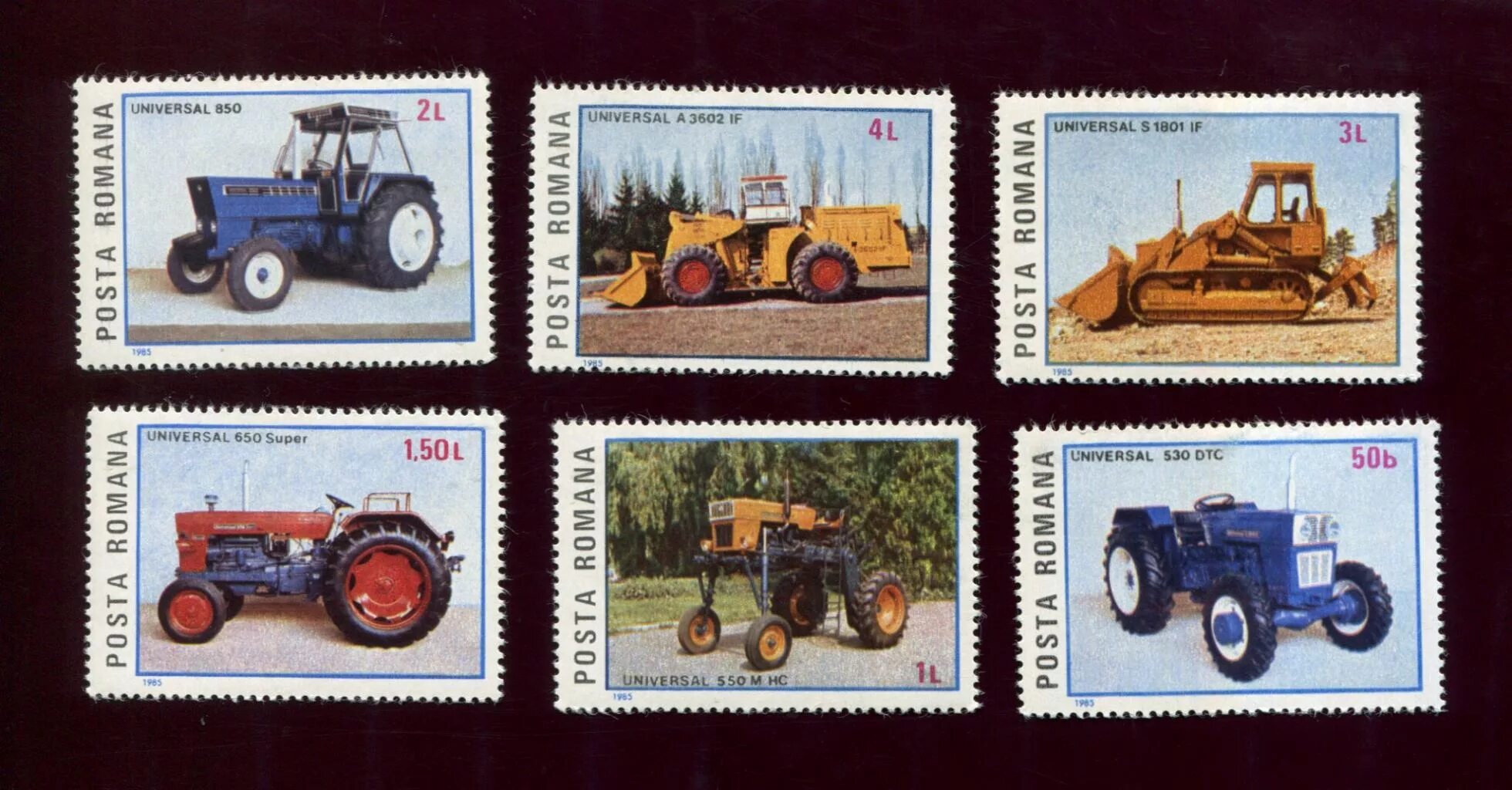 Марки тракторов фото Марка. Трактора Транспорт 1985 г. Румыния (М33)