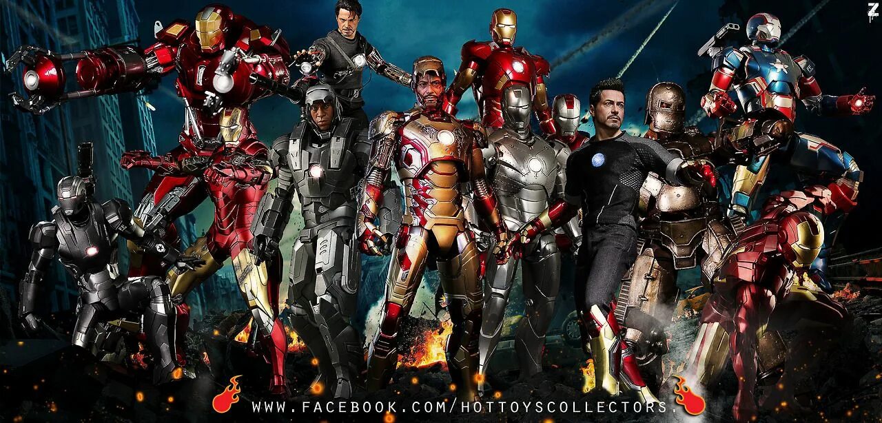 Марки железного человека фото 1/6 Hot Toys - Iron Man 3: MMS197D02 Mark XLII Diecast Series Official Spec/Pics