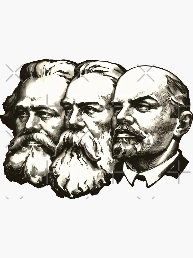 Маркс энгельс ленин фото в профиль Marx Engels Lenin Stickers for Sale Redbubble