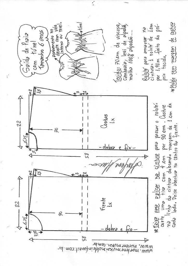 Марлен мукай детские выкройки Saída de praia fácil - DIY- marlene mukai - molde infantil Dress sewing patterns