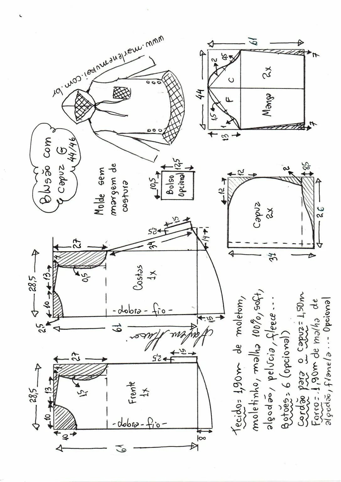 Марлен мукай детские выкройки Blusa tipo blusão mullet com capuz - Marlene Mukai Jacket pattern sewing, Clothe