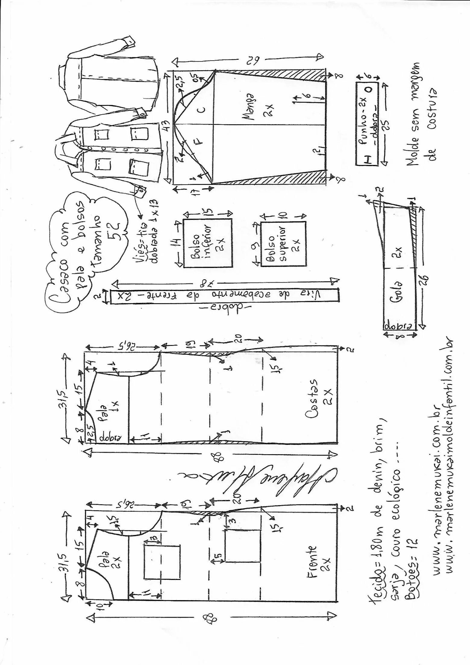 Марлен мукай мужская рубашка выкройка размер 60 Calça Pantalona Pantacourt - DIY- Marlene Mukai - Molde Sewing tutorials clothes