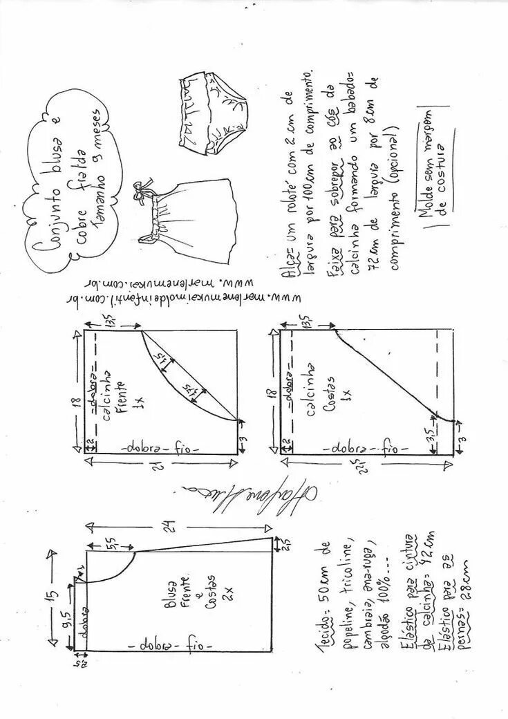 Марлена мукай выкройки детские Macacão Pantalona - Diy- Marlene Mukai - Molde Infantil 5FF Couture de vêtements
