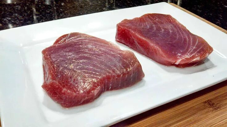 Марлин мясо фото Pan seared lemon pepper tuna steaks seasoned with homemade lemon pepper seasonin