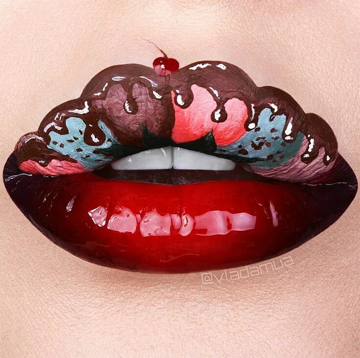 Мармеладные губы макияж The Impressive Makeup Craft of Vlada Haggerty Lip Art Lip art, Lip art makeup, L