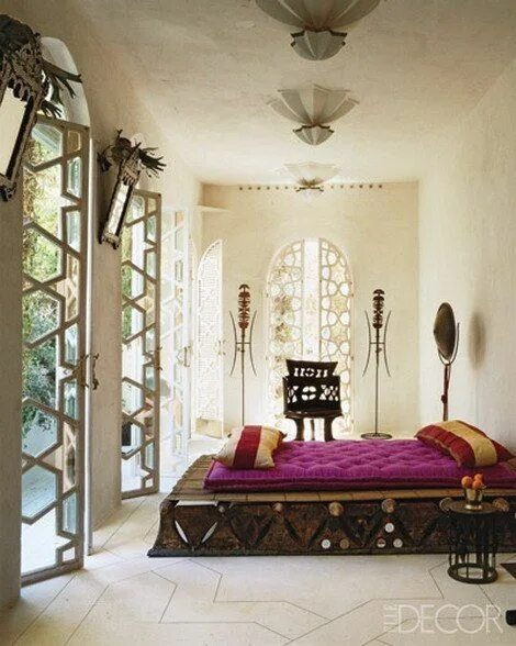 Марокканский стиль в интерьере квартиры Марокканский дом дизанера Lisa Bruce.. Eclectic home, Moroccan bedroom, Bedroom 