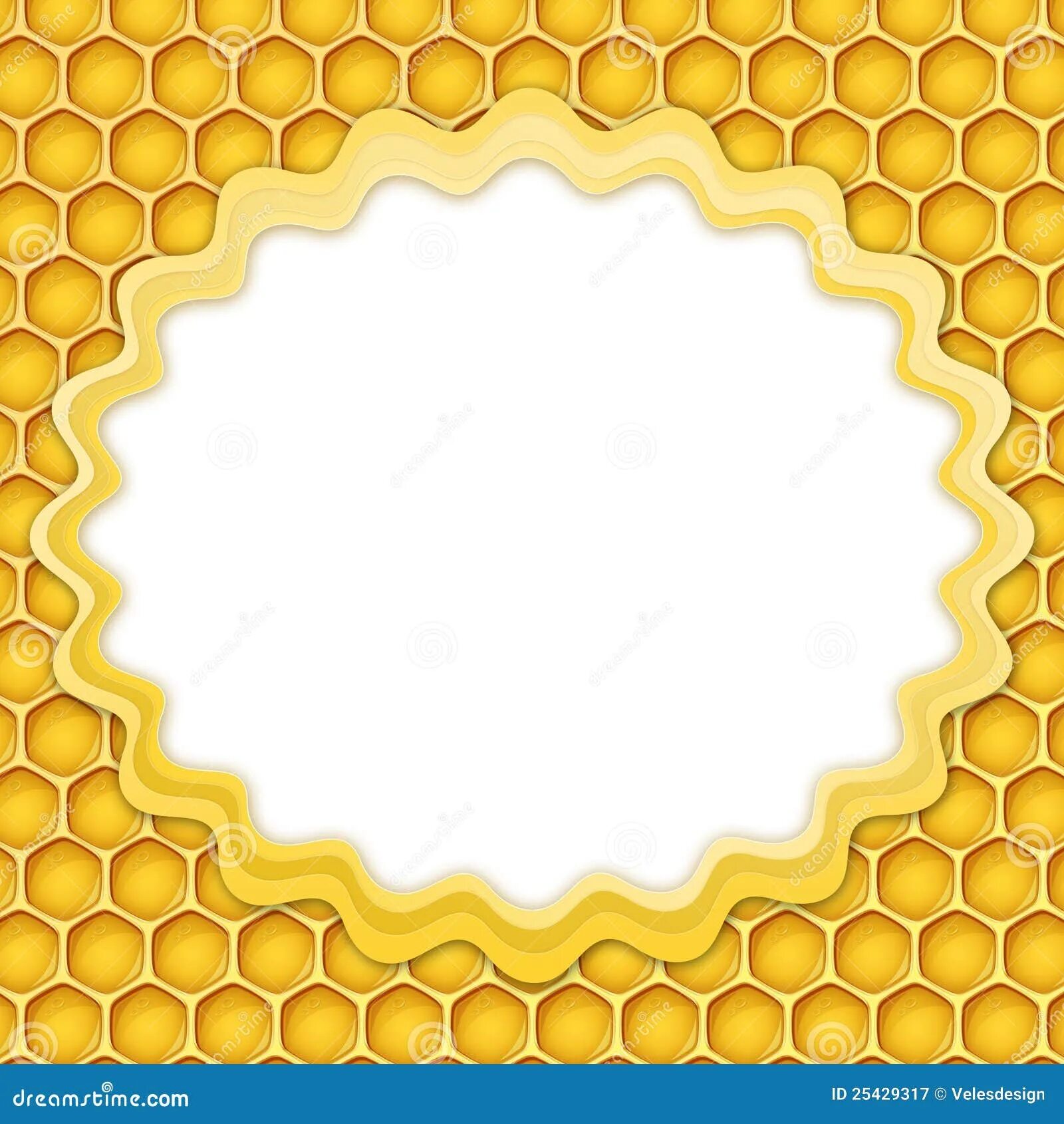 Мед рамка для фото Honeycomb frame stock illustration. Illustration of fresh - 25429317