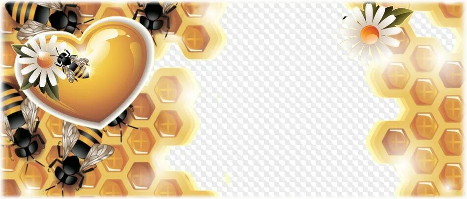 Мед рамка для фото White daisies, Bees and Honey, Mug template, 2 PNG, PSD