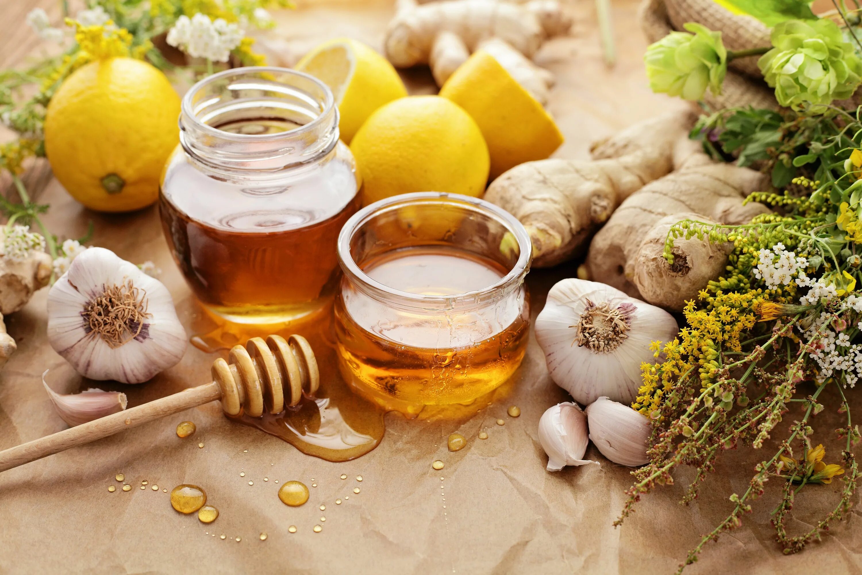 Мед с имбирем фото Natural Remedies Natuurlijke antibiotica, Biologische recepten, Gezondheidstips