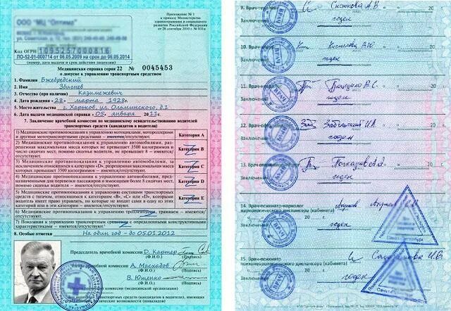 Мед справка водительская фото Ответы Mail.ru: мед справка в ГАИ