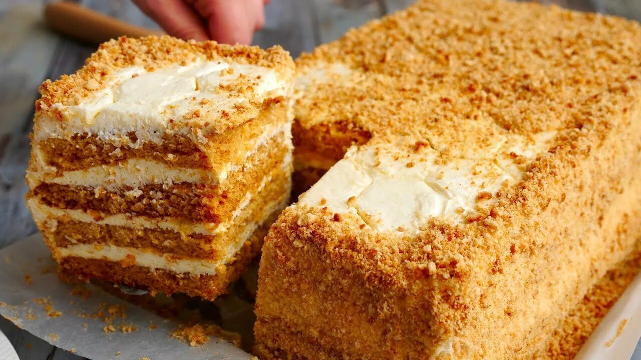 Мед торт рецепт домашний с фото Honey Cake Recipe in 30 MINUTES - YouTube