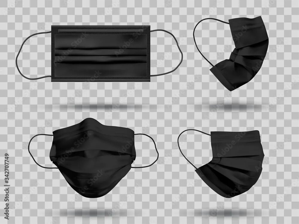 Медицинская черная маска наложить на фото онлайн Black mockup protective face mask or medical mask. To protect coronavirus and in