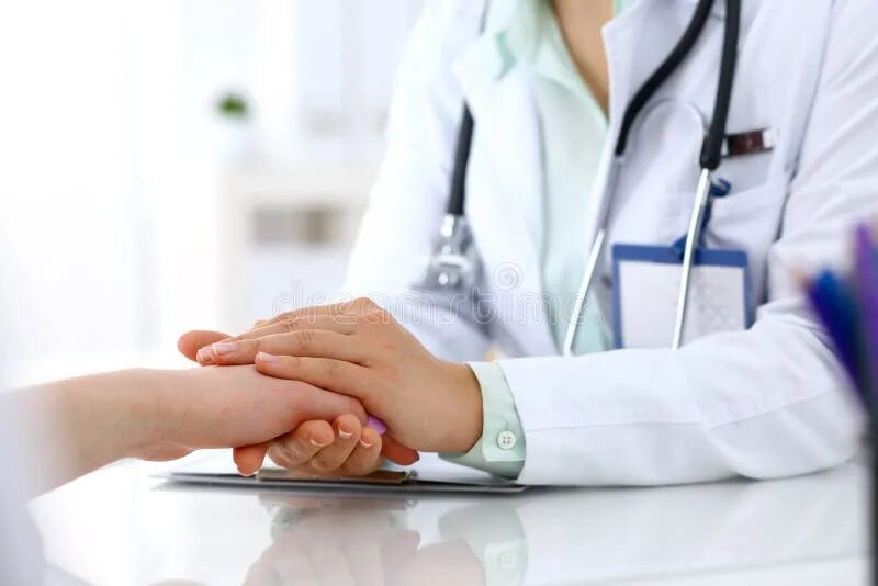 Медицинская этика фото Hand of Doctor Reassuring To Female Patient, Closeup. Medical Ethics and Trust C