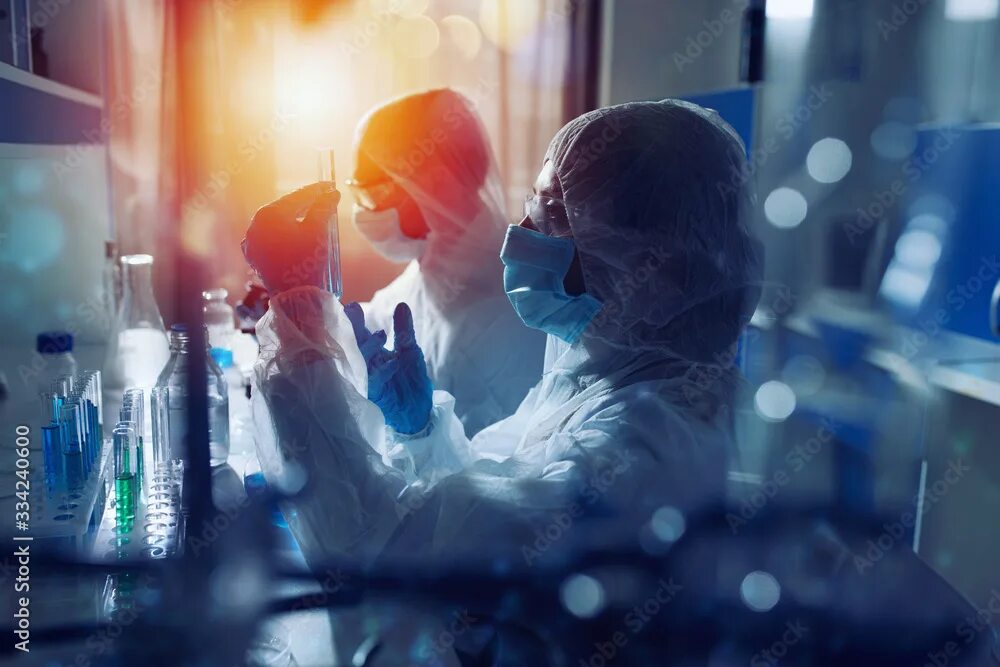 Медицинская лаборатория фото Medical science laboratory. Concept of virus and bacteria research Фотографія St