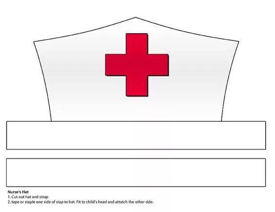 Медицинская шапочка своими руками выкройки Image result for doctor hat paper craft template Hat template, Nurse hat, Nurse