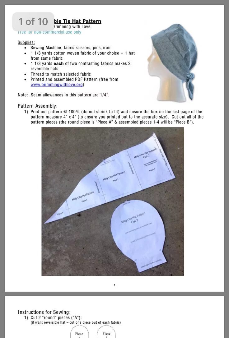 Медицинская шапочка своими руками выкройки Pin by Camila R. on Sewing patterns Hat patterns to sew, Scrub hat patterns, Hat