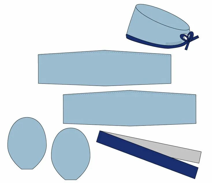 Медицинская шапочка своими руками выкройки Surgical Cap Sewing Pattern with download Surgical caps, Scrub caps pattern, Sew