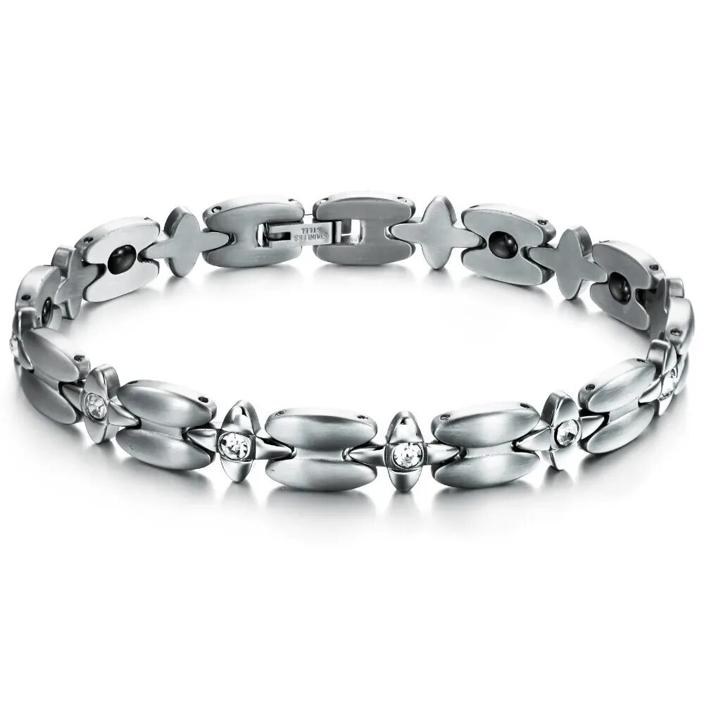 Медицинская сталь фото Fashion women stainless steel magnet bracelet tourmaline bracelet negative ion b