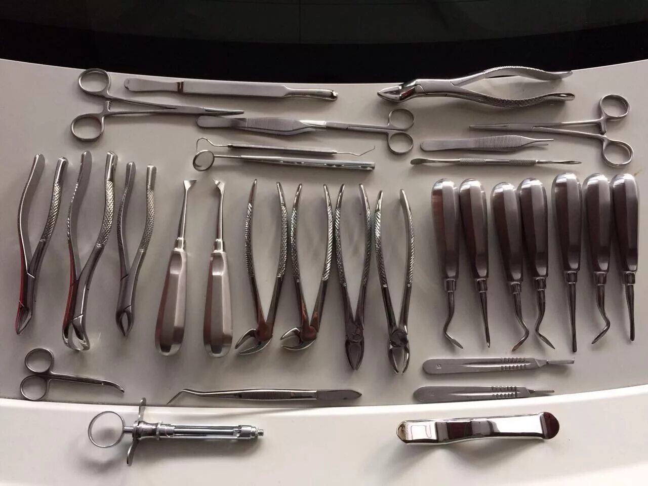 Медицинские инструменты в стоматологии названия и фото 32 Pcs ORAL DENTAL EXTRACTION SURGERY EXTRACTING ELEVATORS FORCEPS INSTRUMENTS к