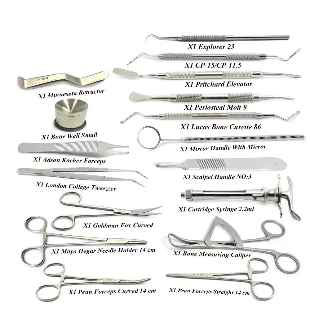 Медицинские инструменты в стоматологии названия и фото Goraya Depth Gauge Deep Probe Dental Implant Measuring Tools & Abutment Hex Scre