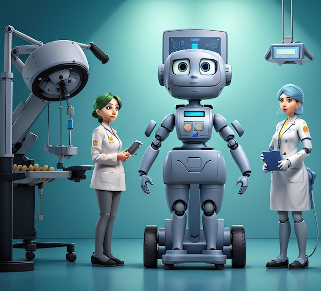 Медицинские роботы фото Premium AI Image Future Robots as a doctor