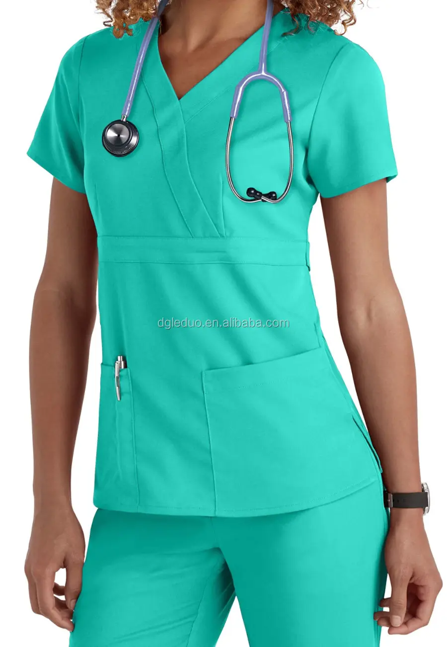 Медицинский форма фото Customized breathable sweat absorbent short-sleeved doctor scrub uniform nurse u