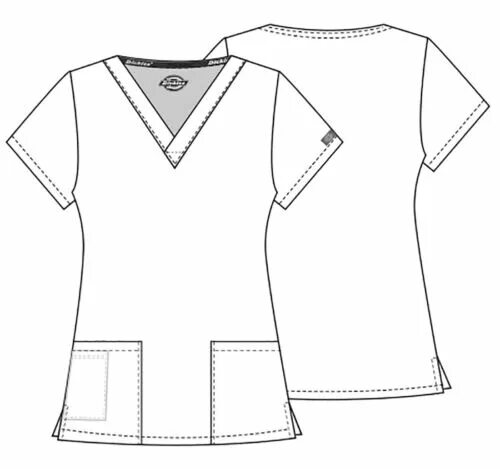 Медицинский костюм выкройка бесплатно скачать Dickies Scrubs Eds Signature V-образным вырезом топ 86706 khiz темный хаки беспл