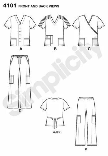Медицинский костюм выкройка бесплатно скачать Women's & Men's Plus Size Scrubs Plus size sewing, Scrubs pattern, Sewing patter