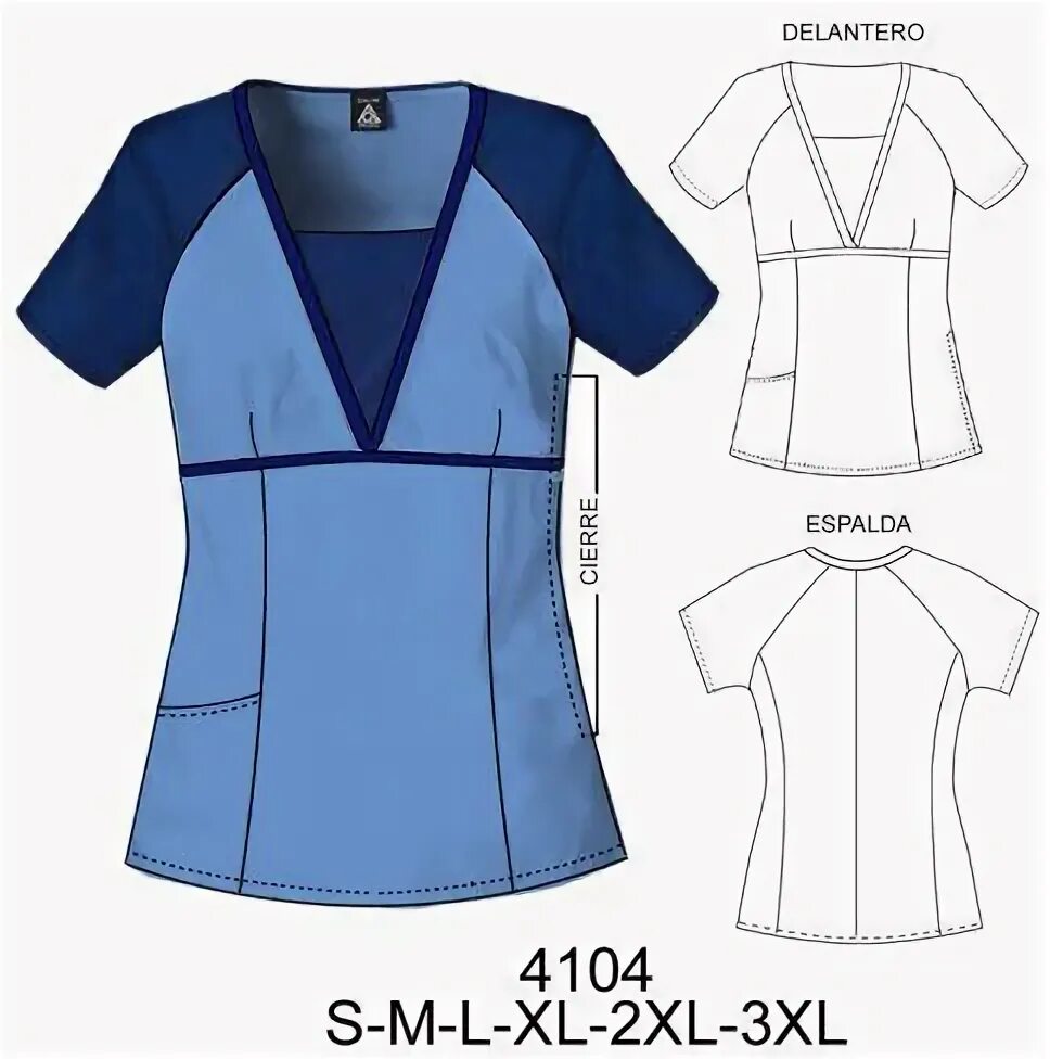 Медицинский костюм выкройка бесплатно скачать 4104 blusa Kleidung, Arbeitskleidung, Schnittmuster