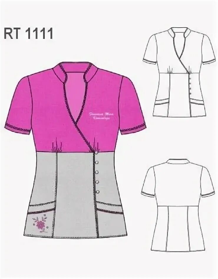 Медицинский костюм выкройка скачать BLUSA TRABAJO RT 1111 Ropa de enfermera, Uniformes de enfermera, Patrones de rop