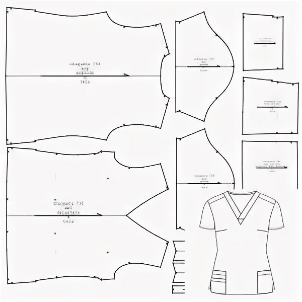 Медицинский костюмы женские выкройки бесплатно Chaqueta enfermera 795 Uniformes médicos, Uniformes de enfermería, Costura de mo