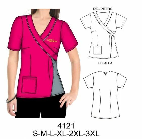 Медицинский костюмы женские выкройки бесплатно uniformes clinicos con cierre - Buscar con Google Medical scrubs fashion, Stylis