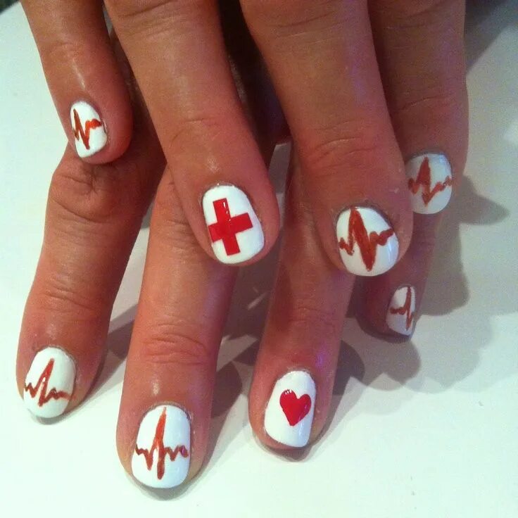 Медицинский маникюр фото Nurse Nails on Pinterest Nurse nails, Nail designs, Nails