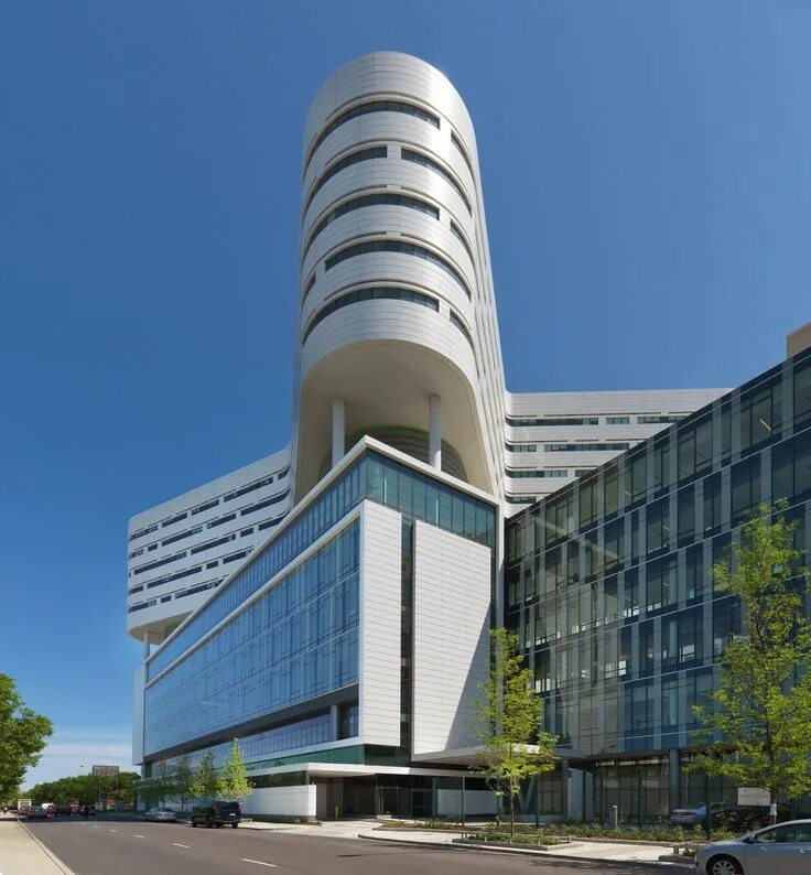 Медицинский центр фото здания New Hospital Tower Rush University Medical Center Perkins+Will - Arch2O.com New 
