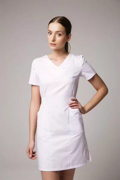 Медицинское платье фото Pin de Юлия en Мед. одежда en 2020 Uniforme de enfermera blanco, Ropa de enferme