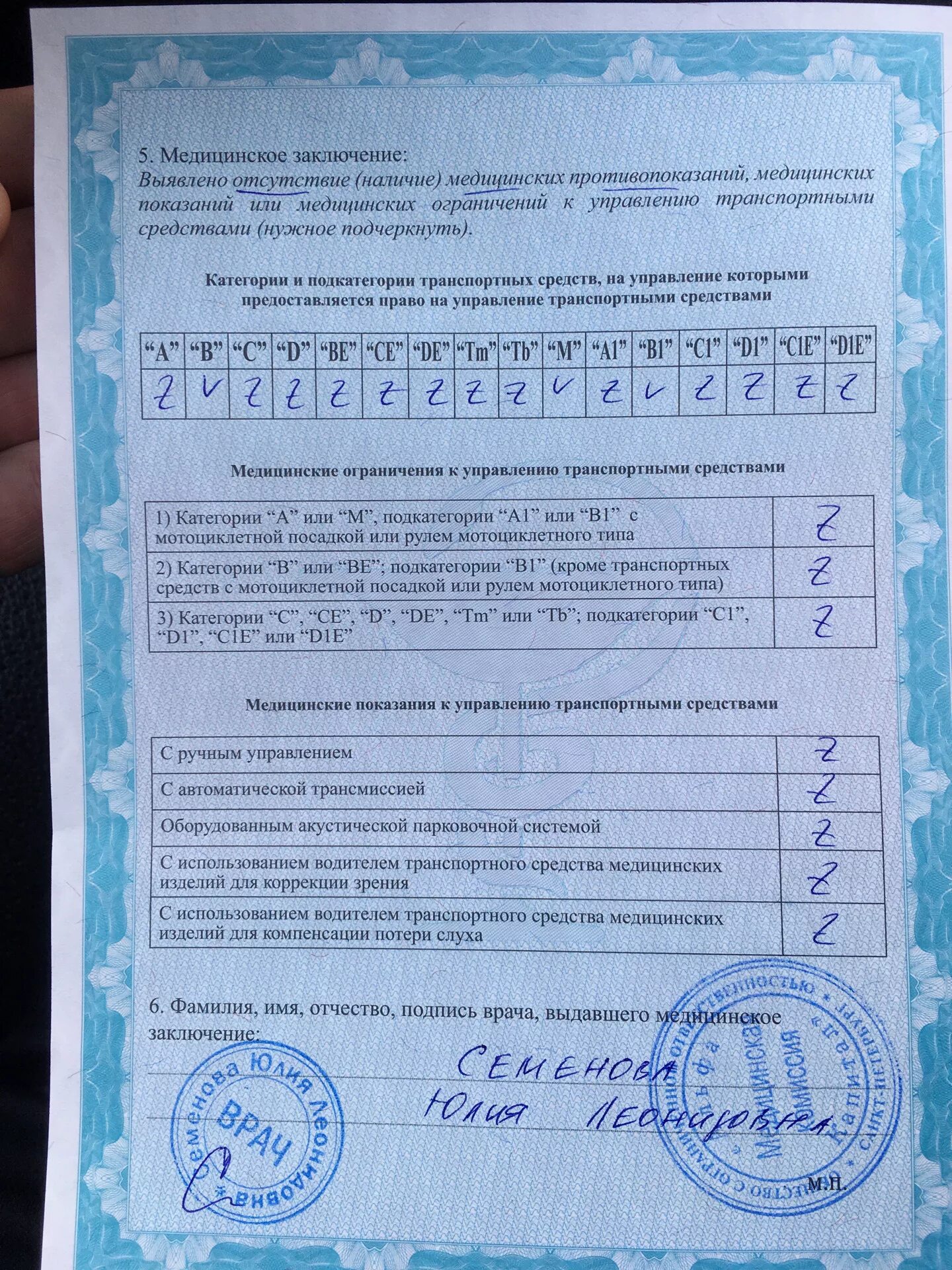 Медицинское заключение фото Как я менял права - KIA Sorento (2G), 2,4 л, 2013 года другое DRIVE2