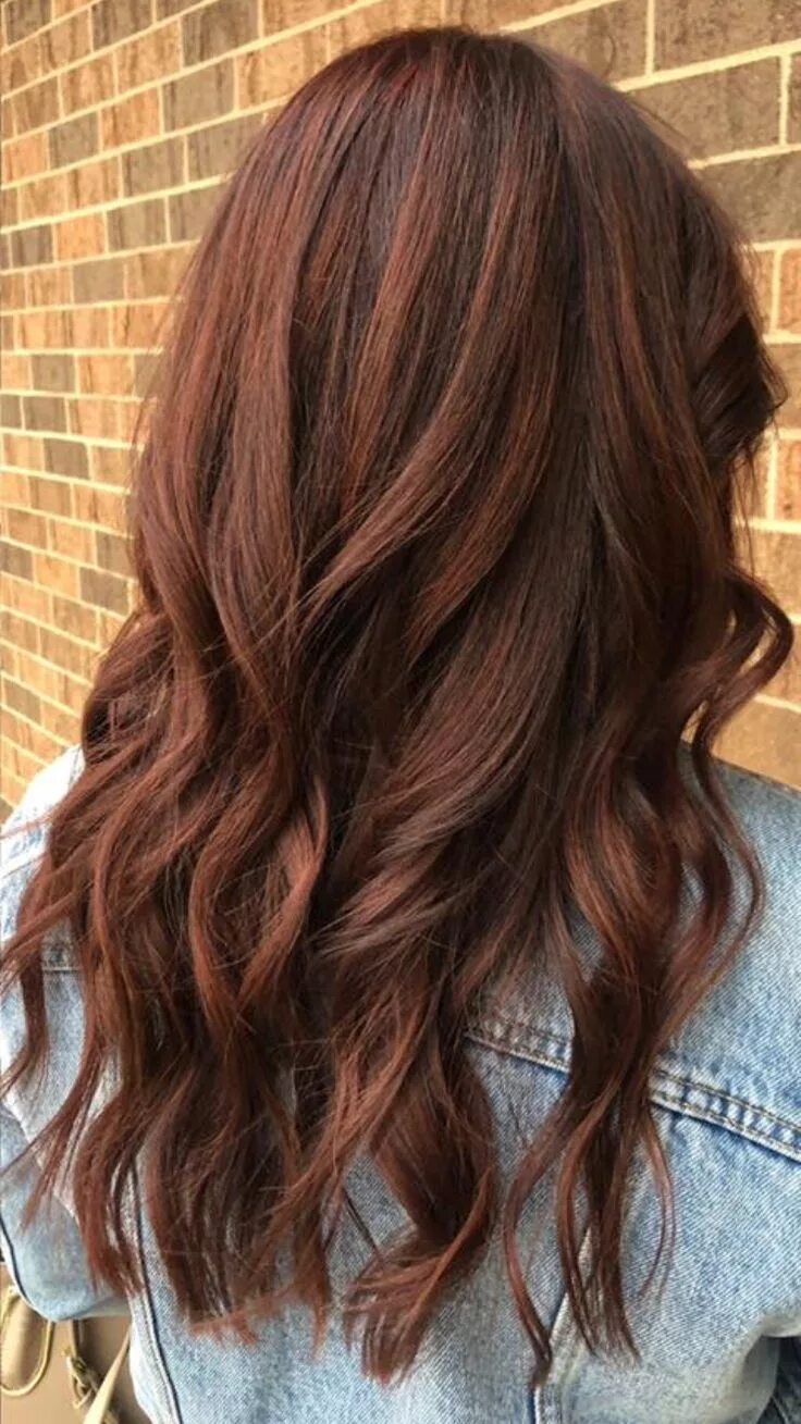 Медно коричневые волосы фото Auburn hair, Fall 2018 hair, medium brown auburn, red hair #haircolorred Brown a