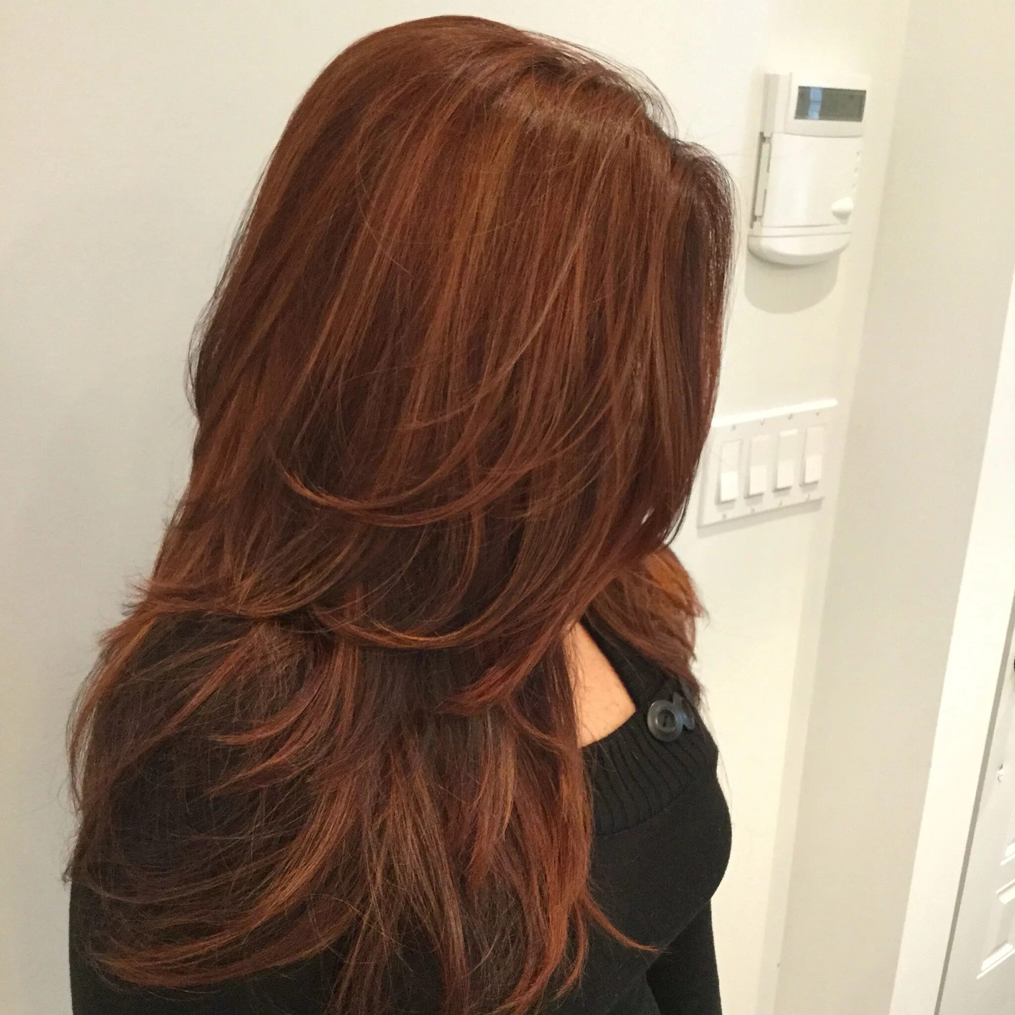 Медно коричневые волосы фото Those layers tho Ginger hair color, Hair color auburn, Hair styles