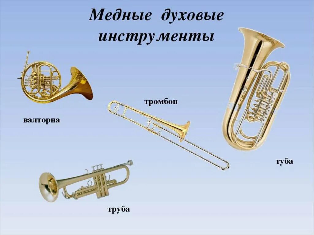 Медные духовые инструменты названия и фото Картинки КАКИЕ ИНСТРУМЕНТЫ ОТНОСЯТСЯ К МЕДНЫМ ДУХОВЫМ