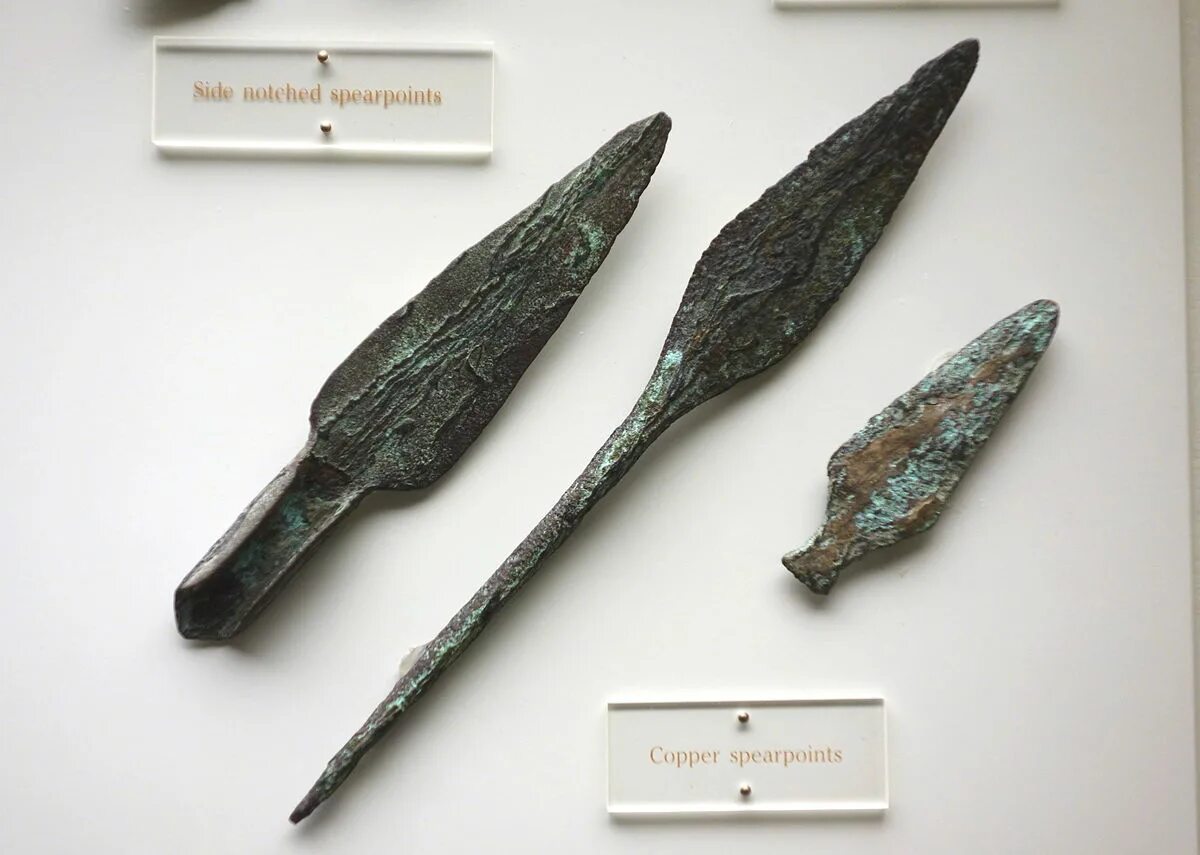 Медный век фото Файл:Copper spear points, Late Archaic period, Wisconsin, 3000 BC-1000 BC - Wisc